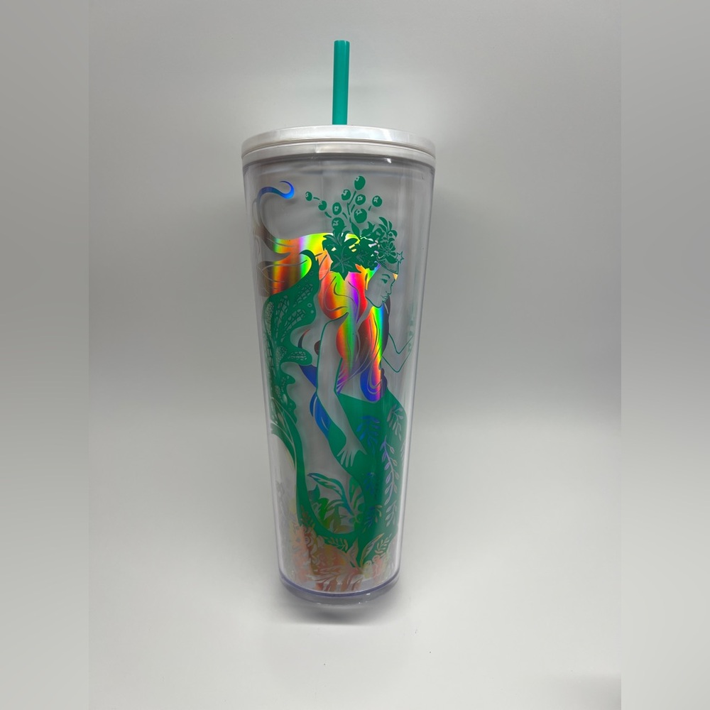 2022 starbucks holiday siren mermaid cold cup tumbler NWT 24 oz.